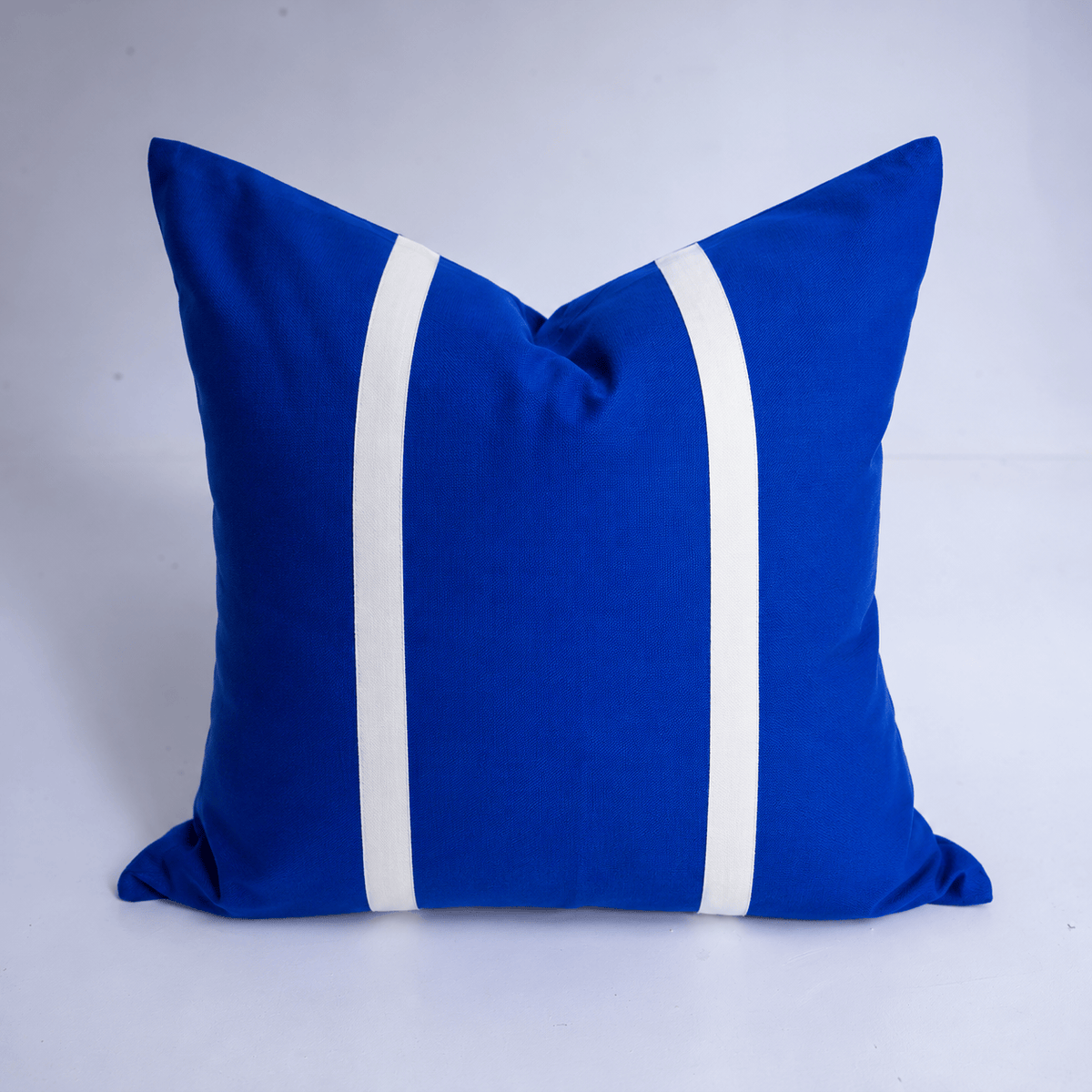 Outdoor Twin Stripe Cobalt & White Lounge Cushion – UV Resistant