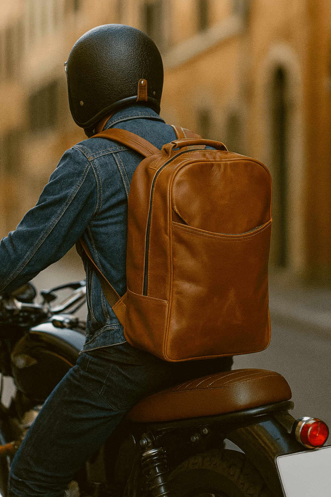 Aurelius Leather Leather Bag Leather Backpack Hunter Leather Tan Backpack