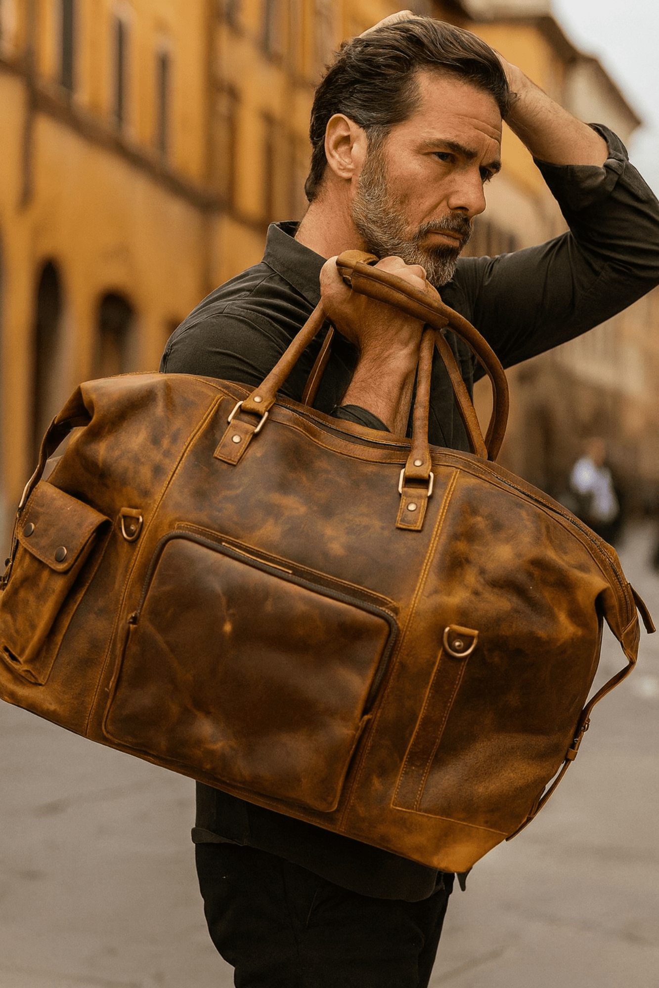 Aurelius Leather Leather Bag Leather Bag Branson Leather Weekend Bag