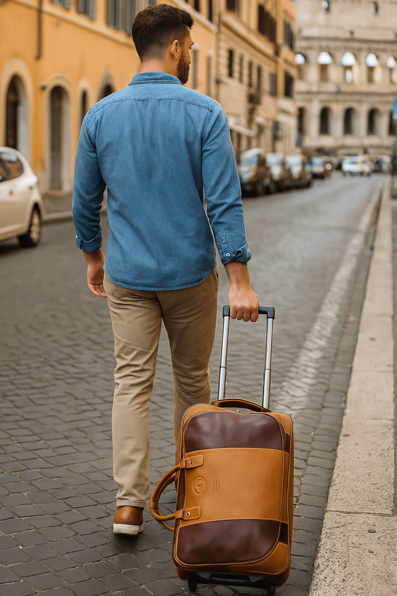 Aurelius Leather Leather Bag Leather Bag Oxford Leather Roller Overnight Bag