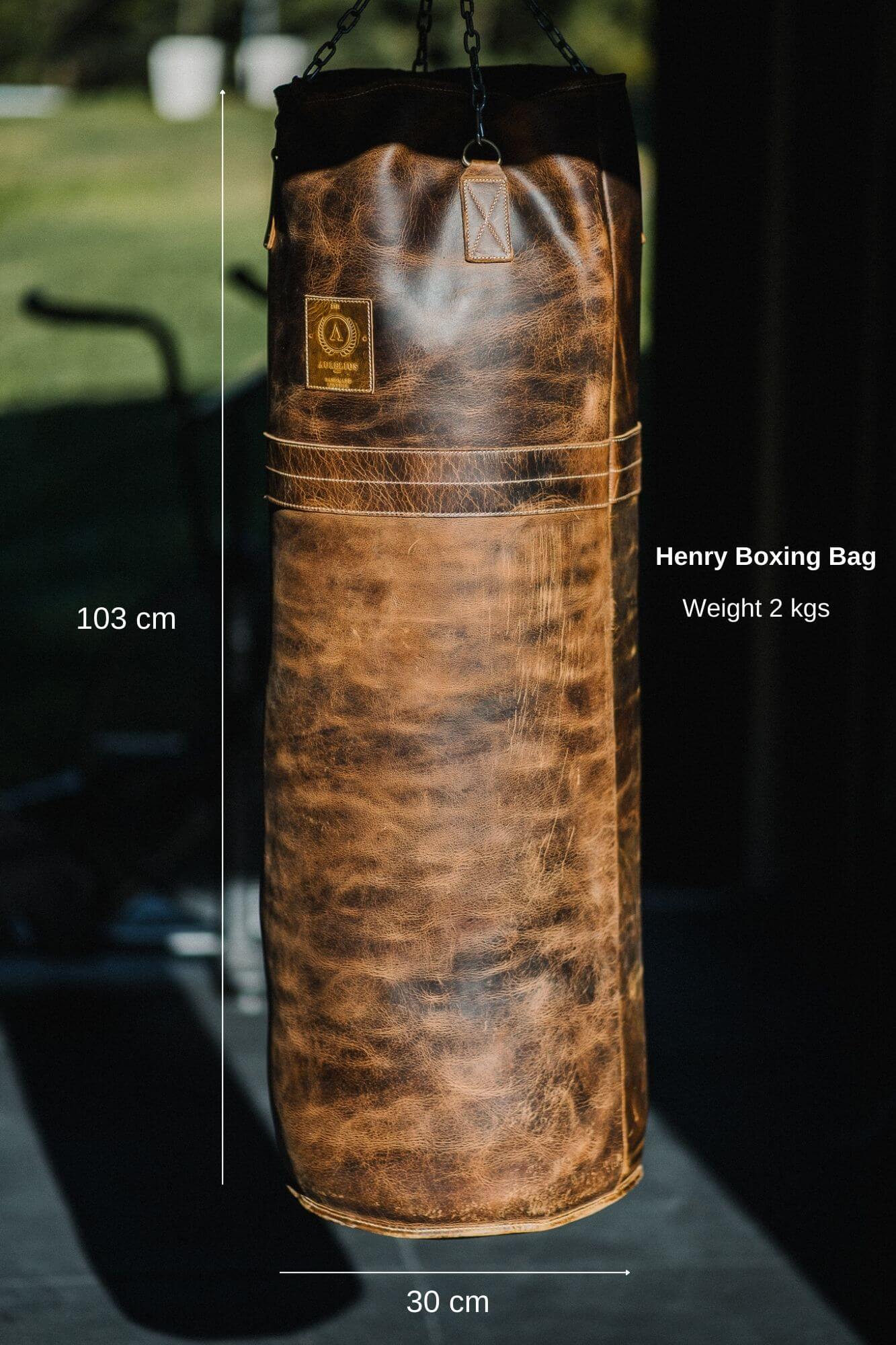 Aurelius Leather Leather Bag Leather Tan Henry Vintage Leather Boxing Bag