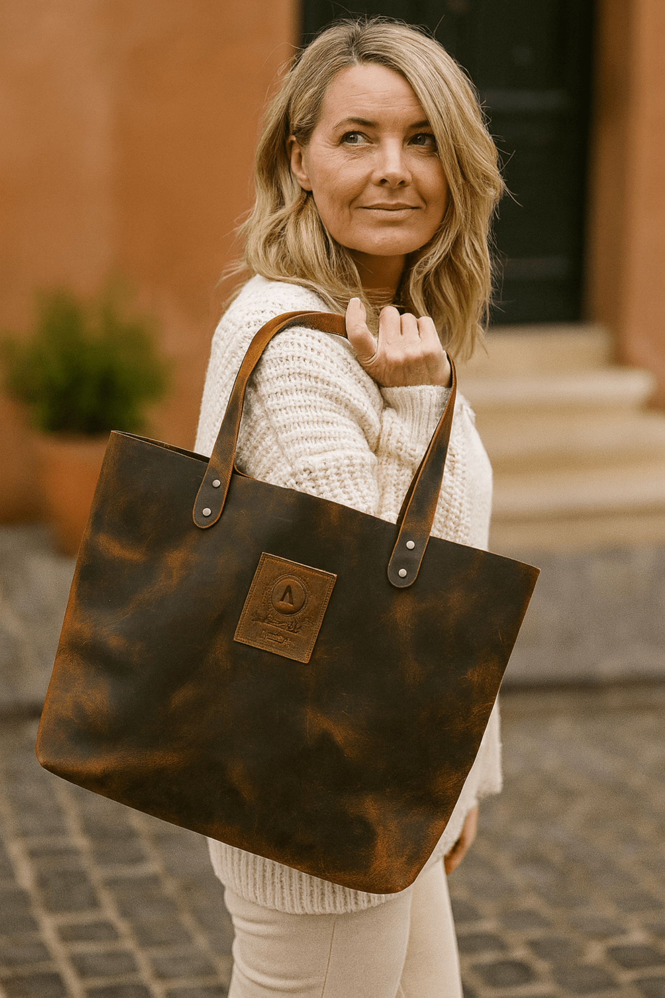 Aurelius Leather Leather Bag Leather Tote Chester Leather Tote mini