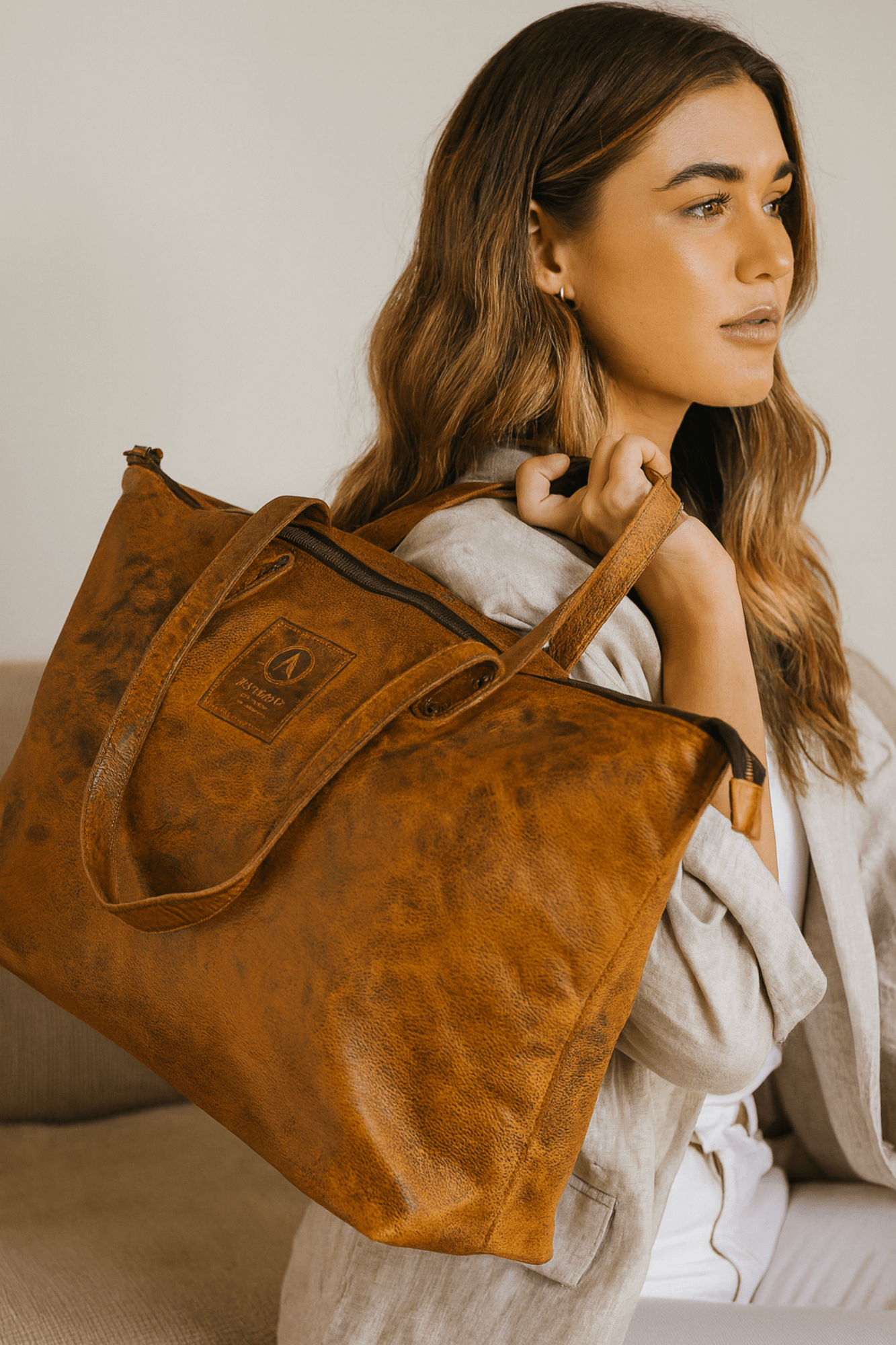 Aurelius Leather Leather Bag Leather Tote Mia Leather Tote