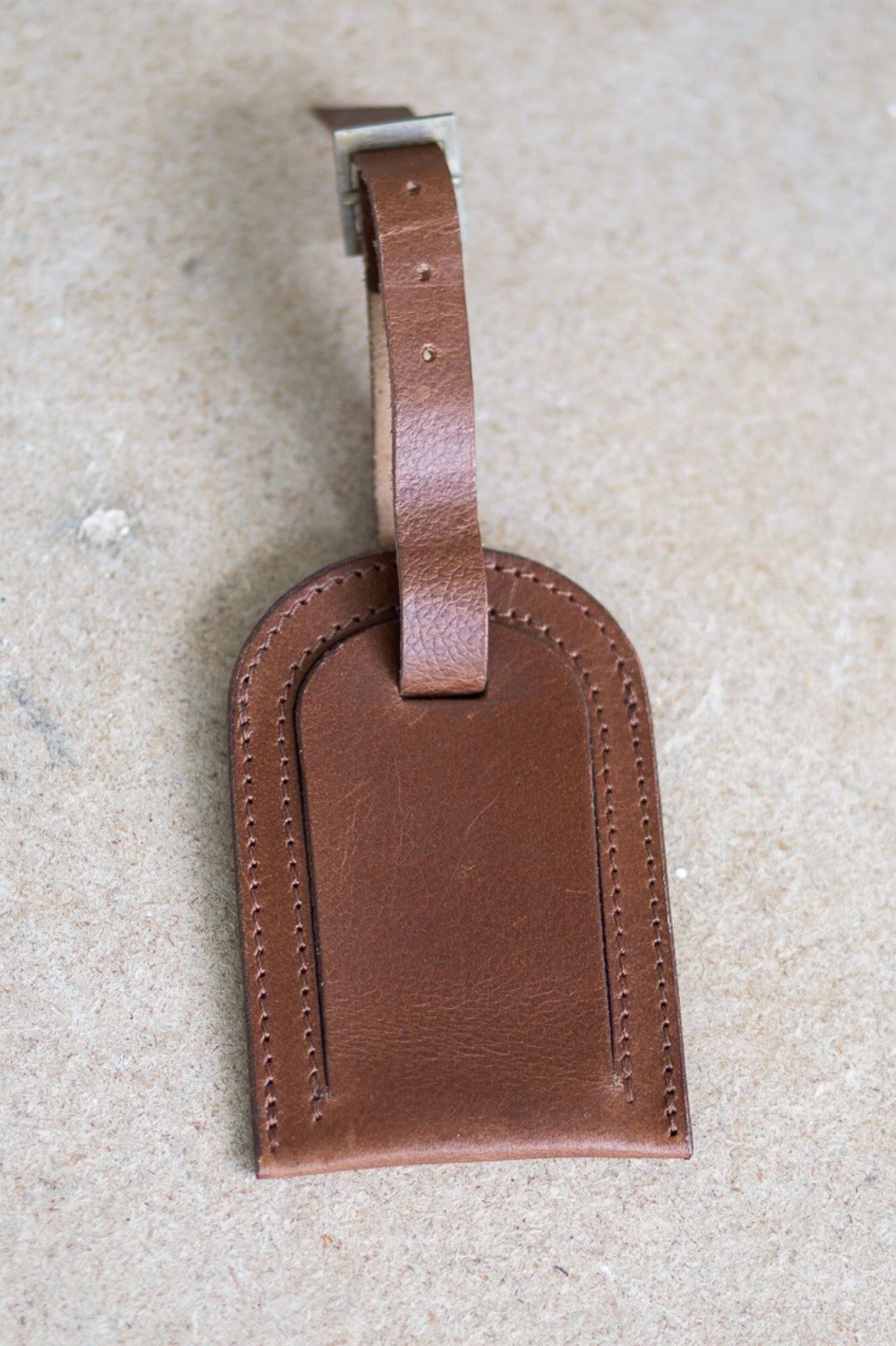 Aurelius Leather Leather Bag Tan Leather Toiletry Bag Luggage Tag Tan