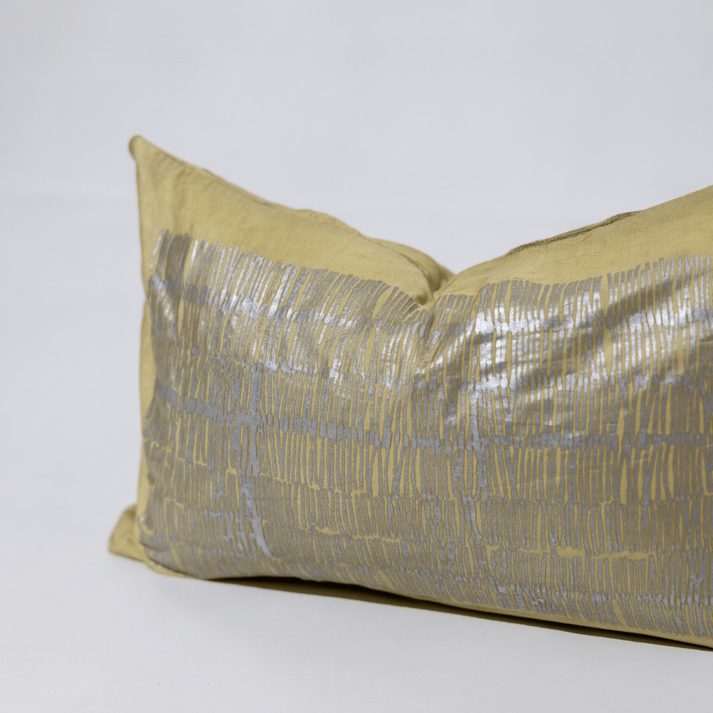 Bandhini Design House Cover only Noshi Sticks Silk Lumbar Cushion 35 x 53cm