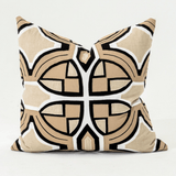 Inter Zen Natural Handwoven Cotton Appliqué Cushion Cover