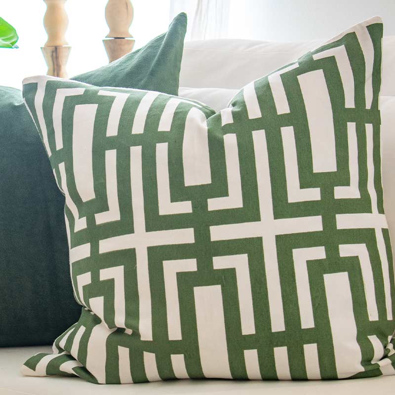Bandhini Design House Lounge Cushion Jade Screen Lounge Cushion 55 x 55cm