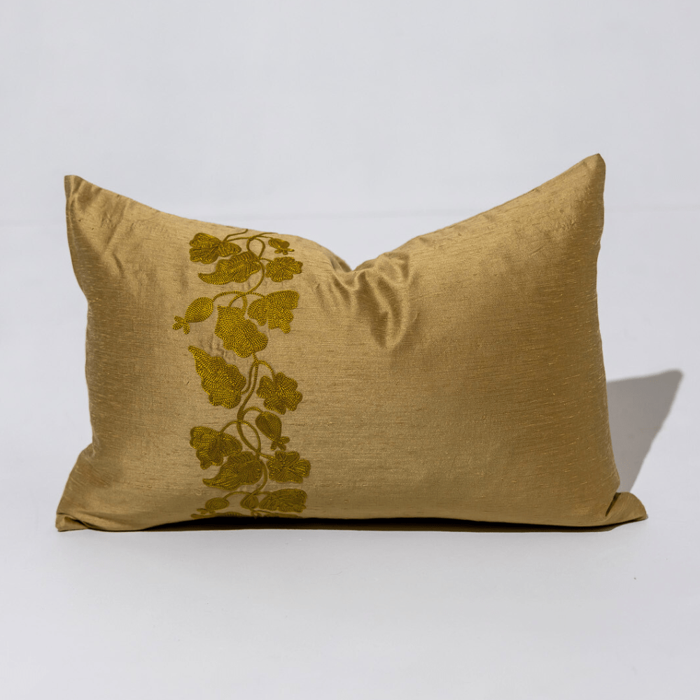 Bandhini Homewear Design End of Line Sage Vine Lumbar Cushion 35 x 53cm