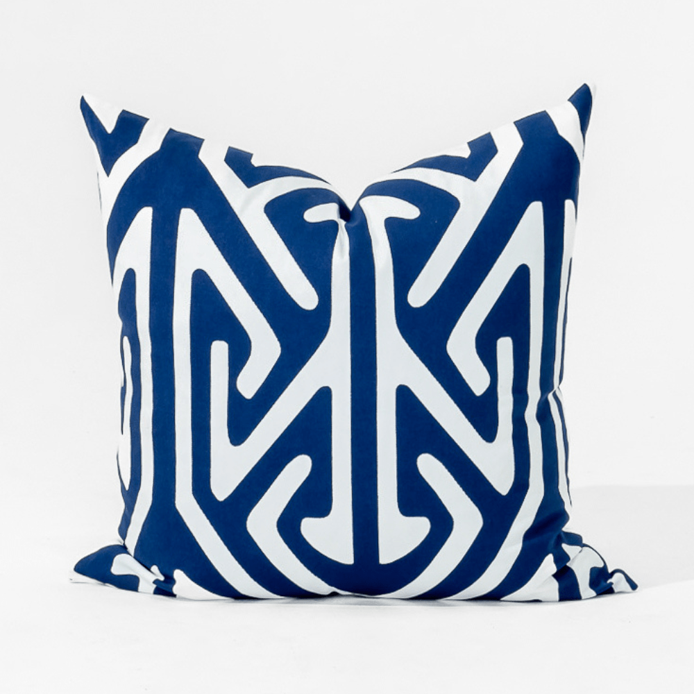 Bandhini Homewear Design Lounge Cushion Arrow Head Screen Navy Lounge Cushion 55 x 55cm