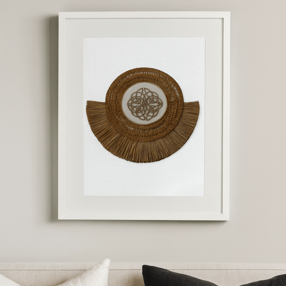 BHD HOME Artwork Celtic Knot Grass Ring Artwork 67 x 85cm