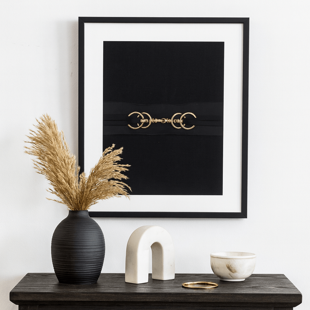 BHD HOME Artwork Metal Horse Bit Black Artwork 67 x 85cm