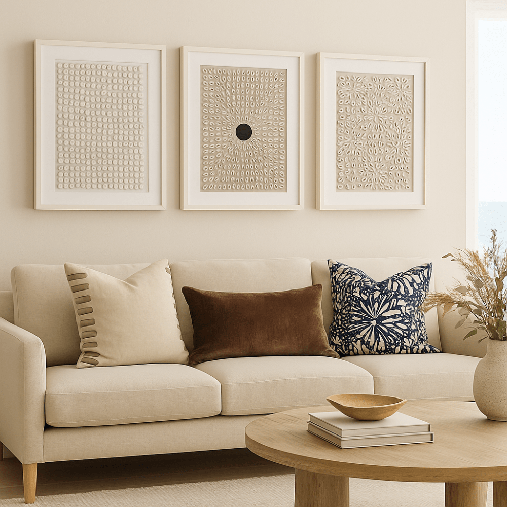 BHD HOME Artwork Shell Kauri Mirror Artwork 67 x 85cm