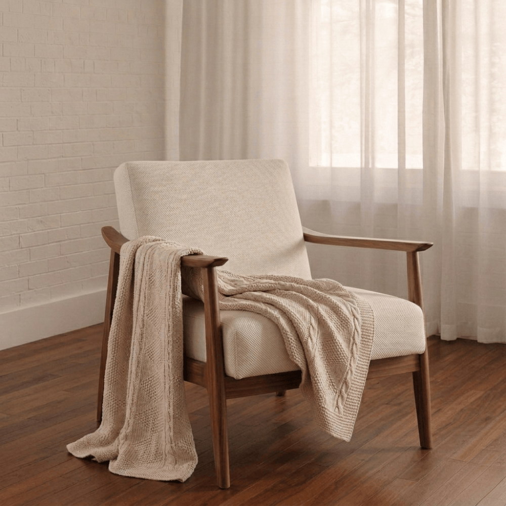 BHD HOME Bedsash Aurelia Beige Blanket