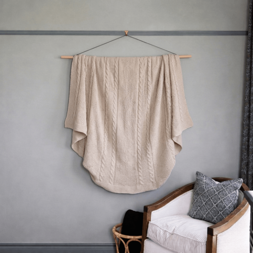 BHD HOME Bedsash Aurelia Beige Blanket