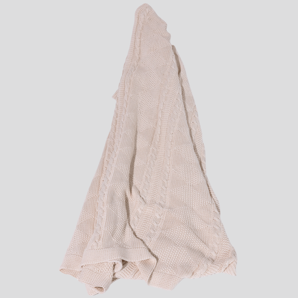 BHD HOME Bedsash Aurelia Beige Blanket