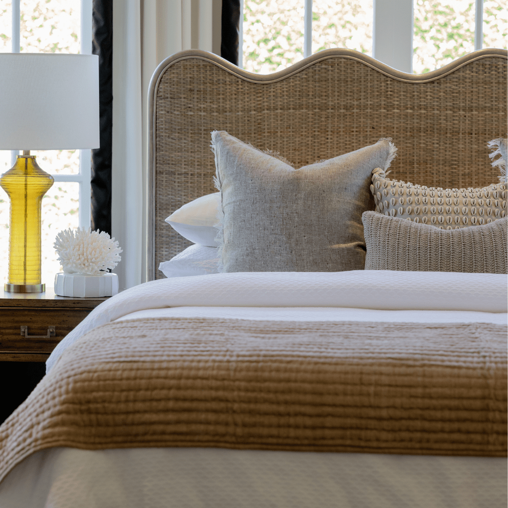 BHD HOME Bedsash Dupion Silk Oyster Bed Sash 76 x 229cm