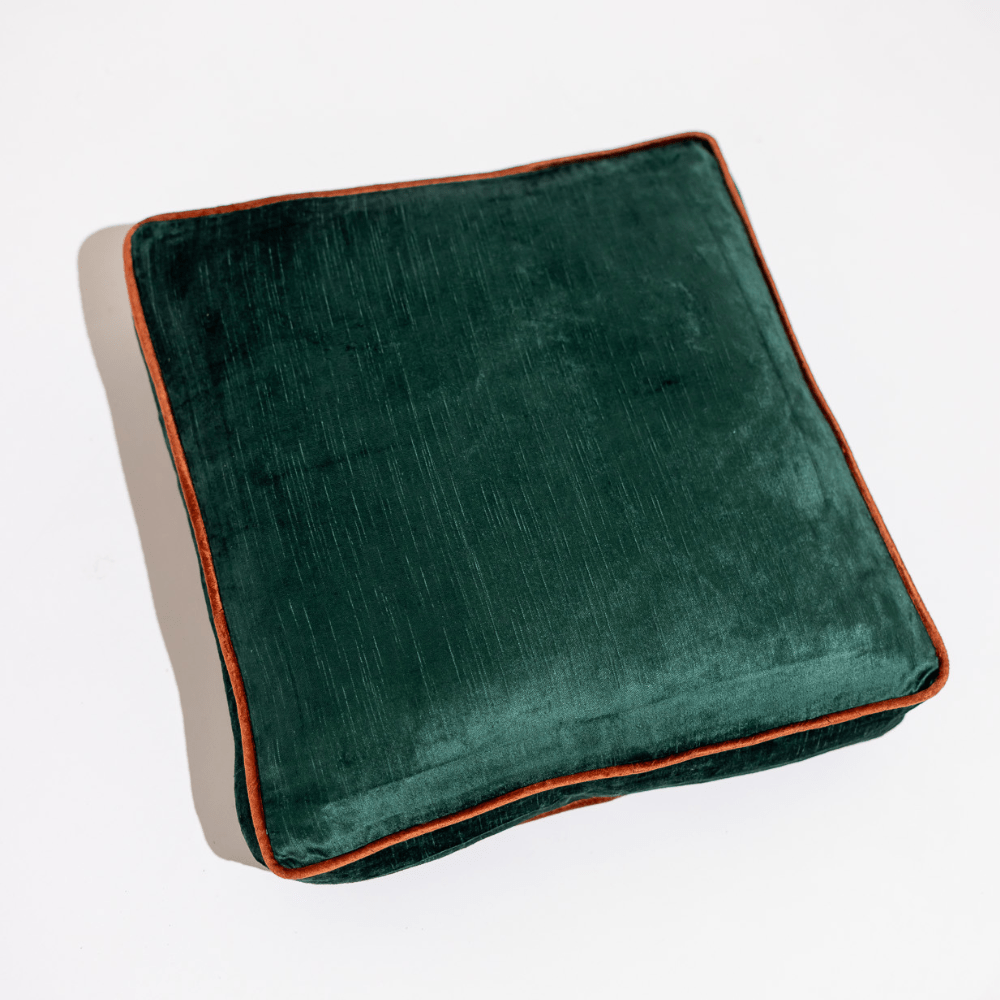 BHD HOME BHD Bespoke Frankie Emerald Green Box cushion 50 x 50 x 10cm