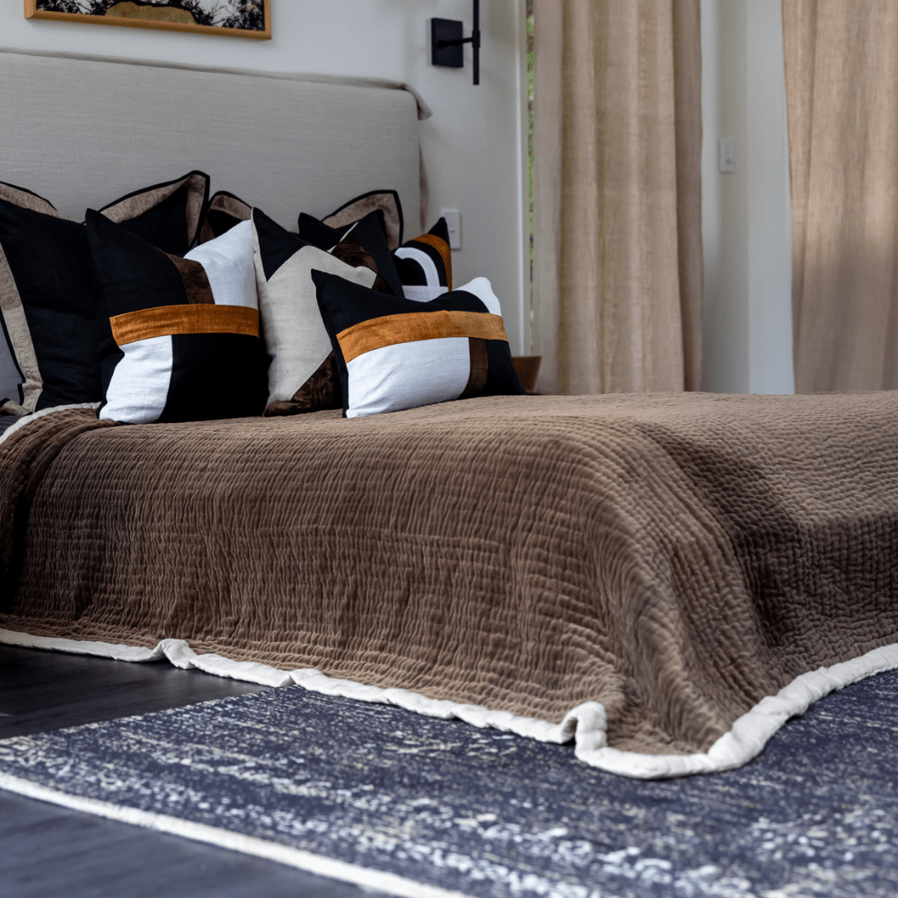 BHD HOME BHD Bespoke The Burleigh Black Lounge Cushion 55 x 55cm