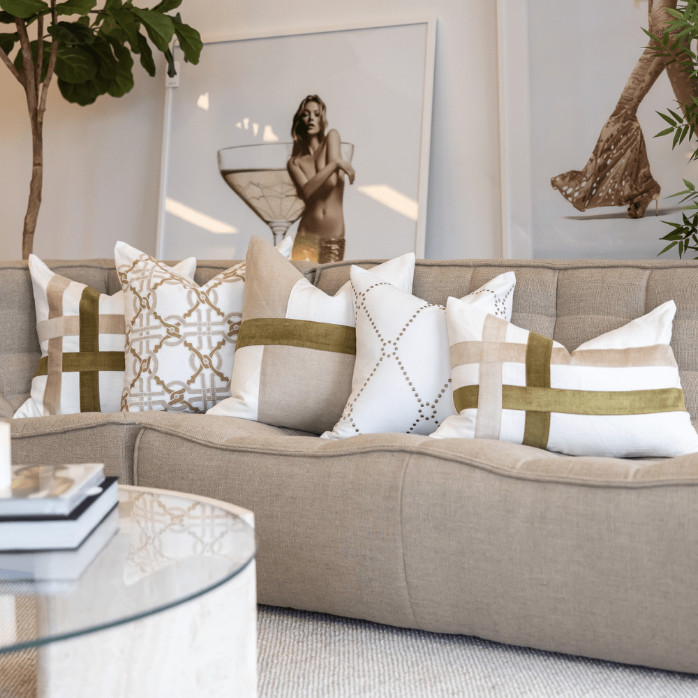 BHD HOME BHD Bespoke The Burleigh Green Lounge Cushion 55 x 55cm