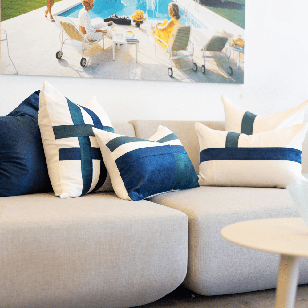 BHD HOME BHD Bespoke The Burleigh Navy Lounge Cushion 55 x 55cm