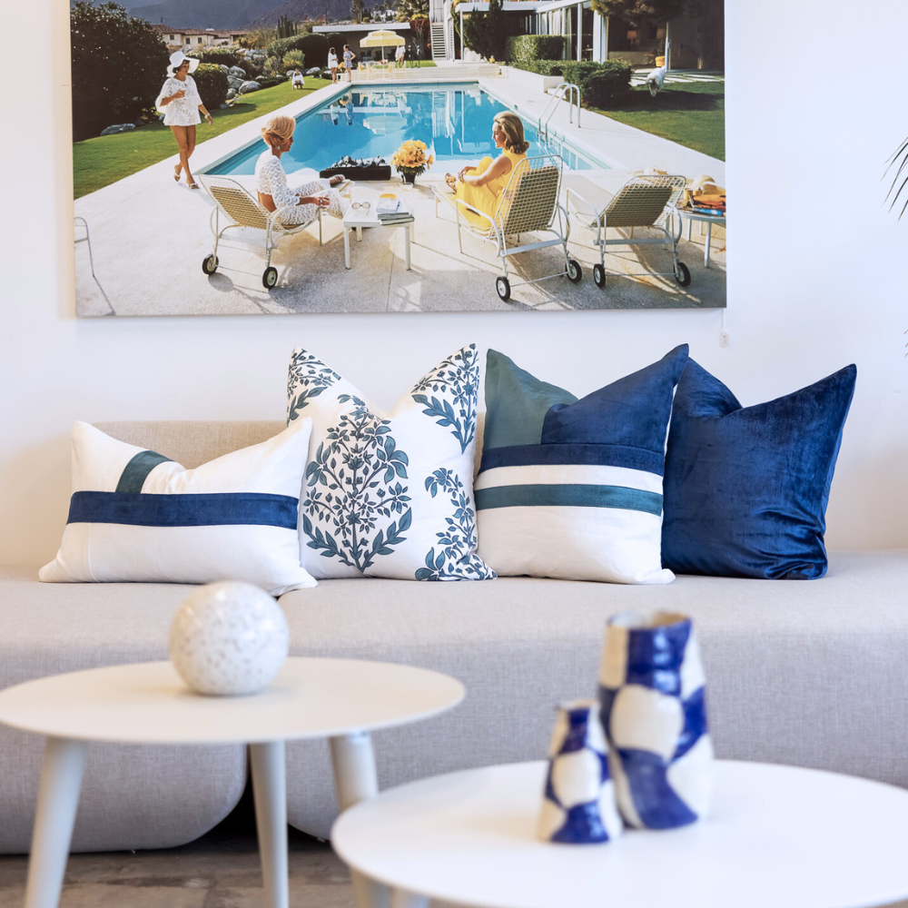 BHD HOME BHD Bespoke The Kirra Navy Lounge Cushion 55 x 55cm