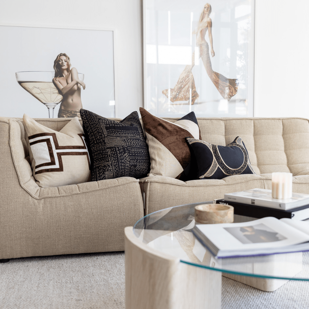 BHD HOME BHD Bespoke The Miami Chocolate Lounge Cushion 55 x 55cm