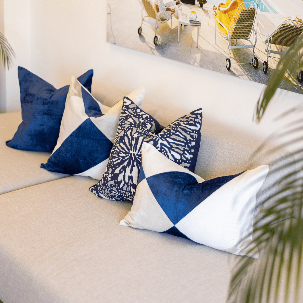 BHD HOME BHD Bespoke The Miami Navy Lounge Cushion 55 x 55cm