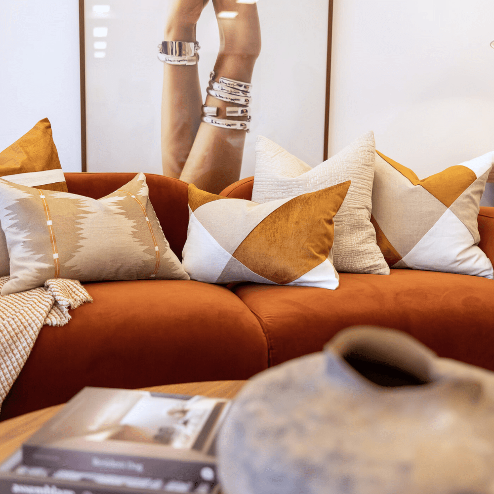 BHD HOME BHD Bespoke The Miami Toffee Lumbar Cushion 40 x 60cm