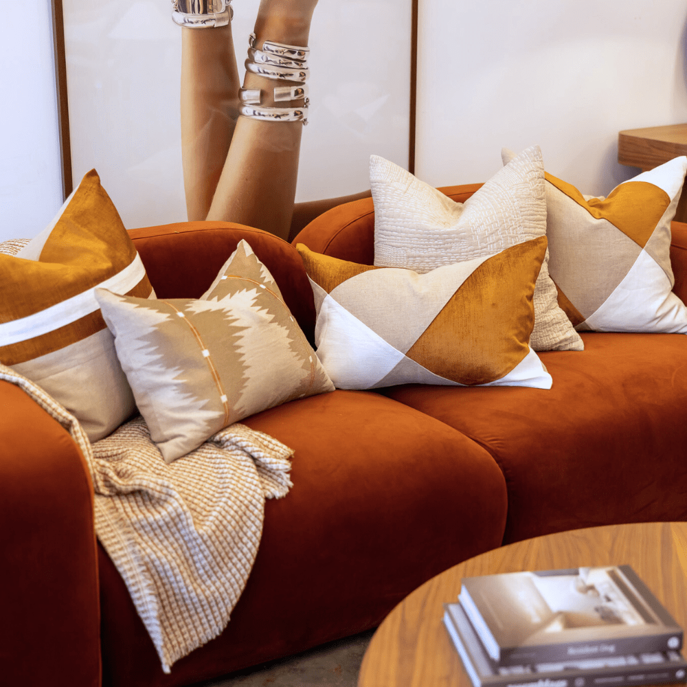 BHD HOME BHD Bespoke The Miami Toffee Lumbar Cushion 40 x 60cm