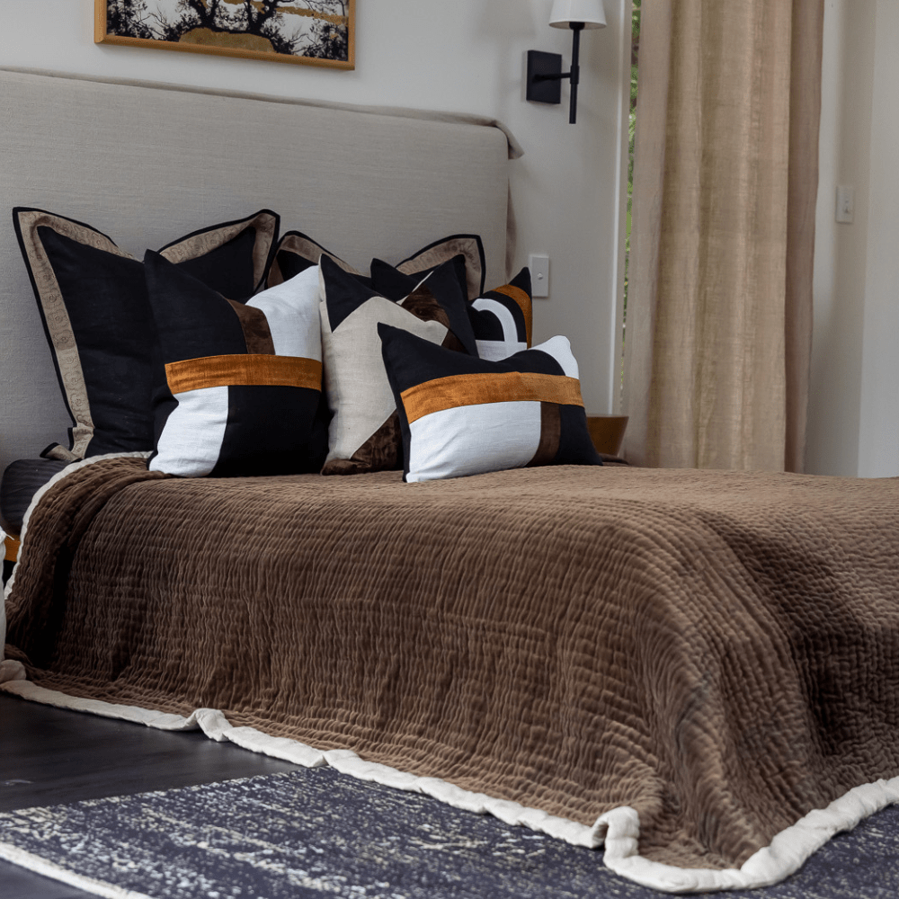 BHD HOME BHD Bespoke The Talle Chocolate Lumbar Cushion 40 x 60cm