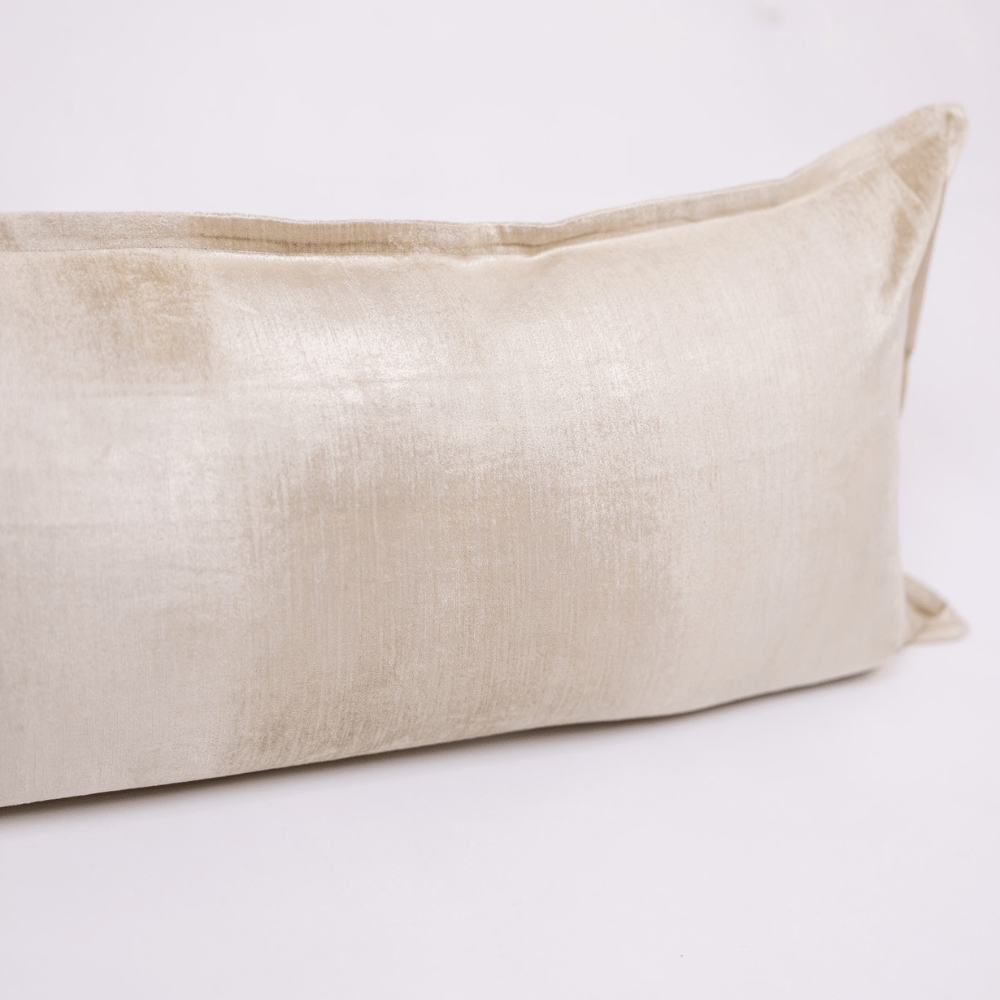 BHD HOME BHD Bespoke Velvet Flange Frost Long Lumbar Cushion 40 x 90cm