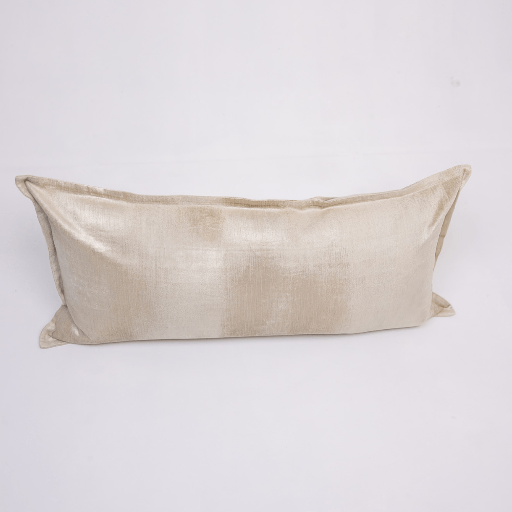 BHD HOME BHD Bespoke Velvet Flange Frost Long Lumbar Cushion 40 x 90cm