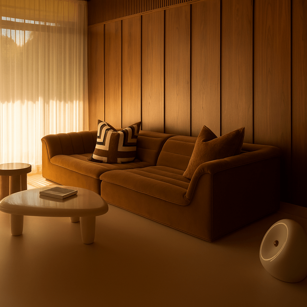 BHD HOME BHD Bespoke Velvet Flange Rich Chocolate Large Lounge Cushion 60 x 60cm