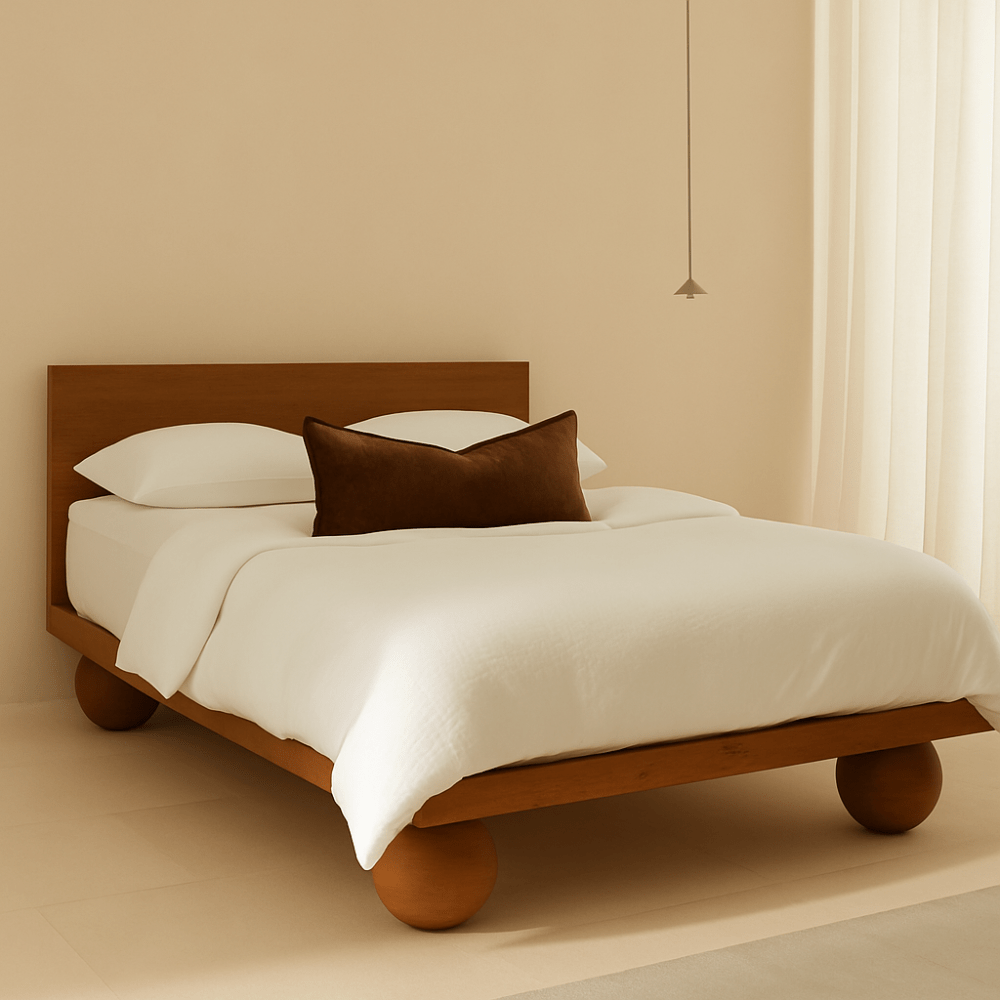 BHD HOME BHD Bespoke Velvet Flange Rich Chocolate Long Lumbar Cushion 40 x 90cm