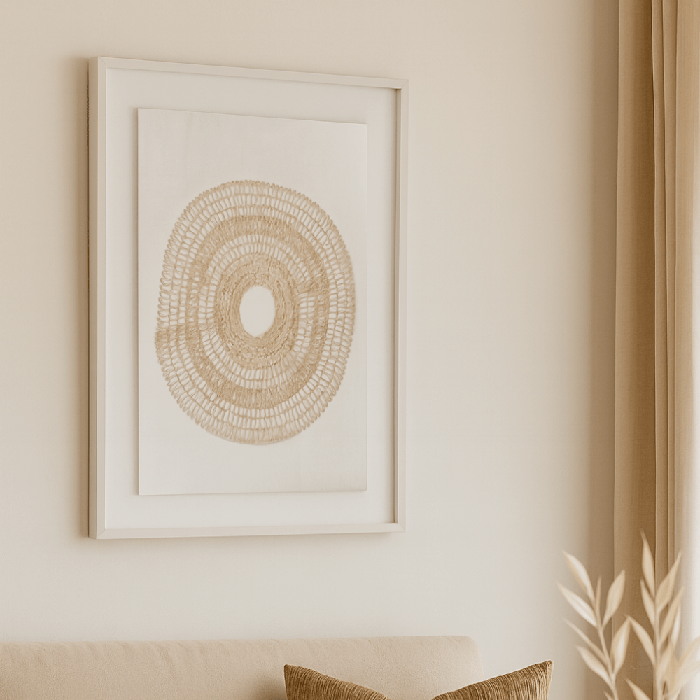 BHD HOME End of Line African Armour White Artwork 67 x 85cm