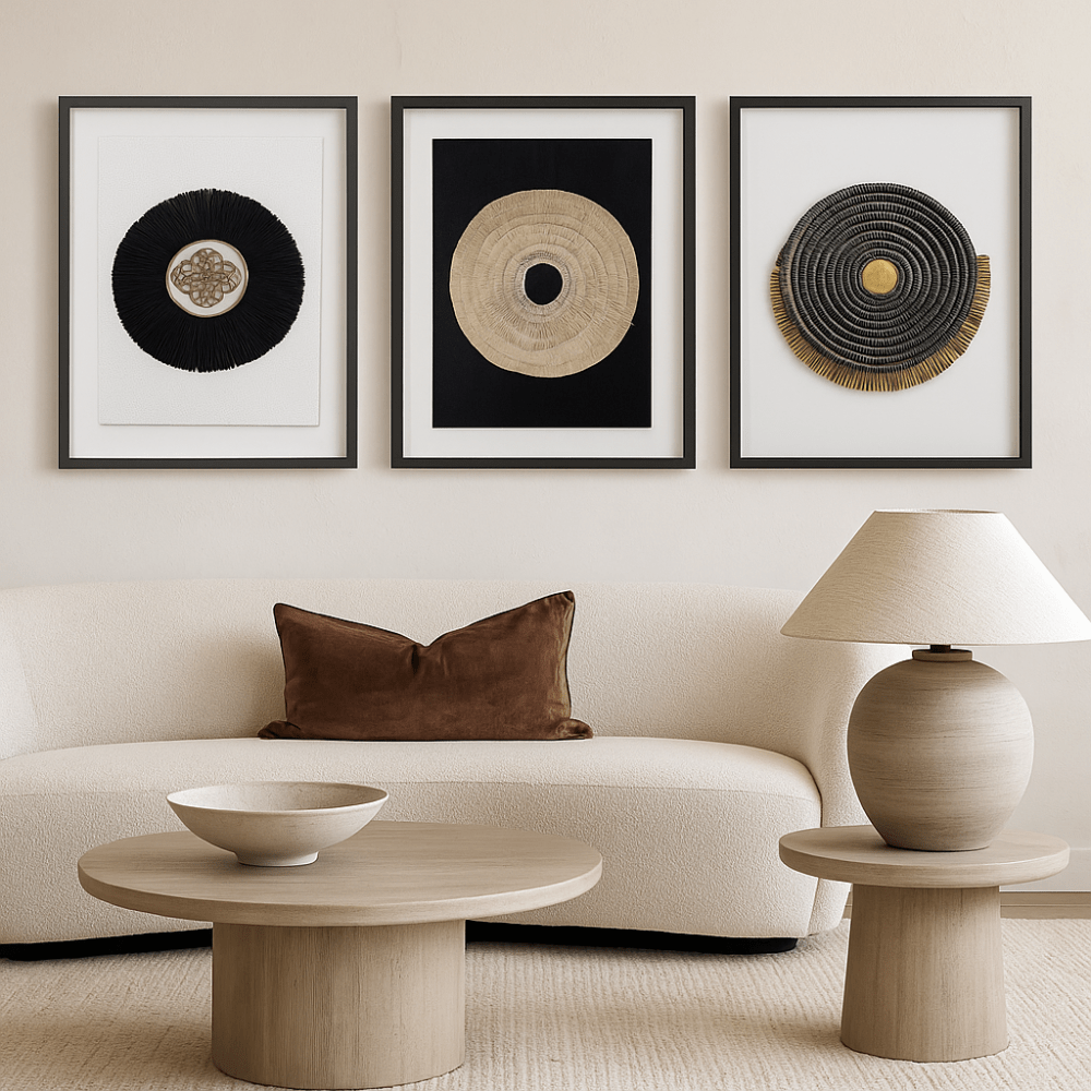 BHD HOME End of Line African Shield Black Artwork 67 x 85cm