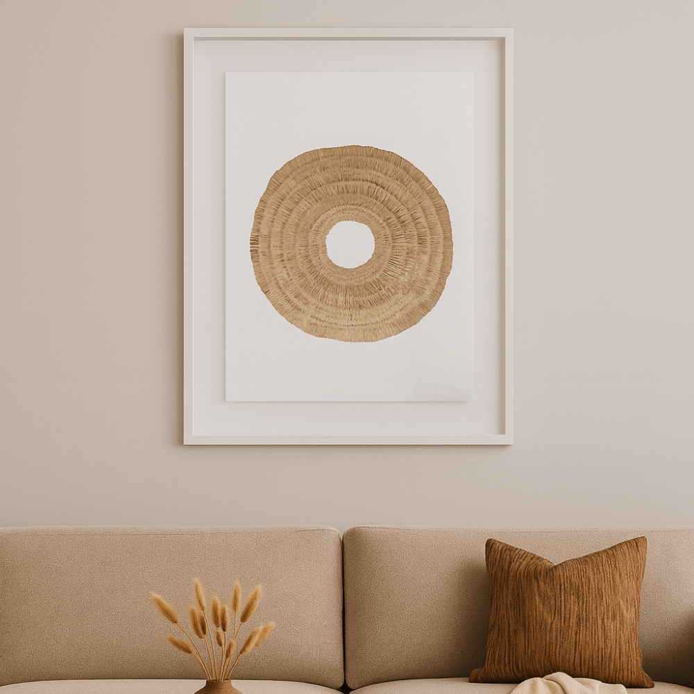 BHD HOME End of Line African Shield White Artwork 67 x 85cm