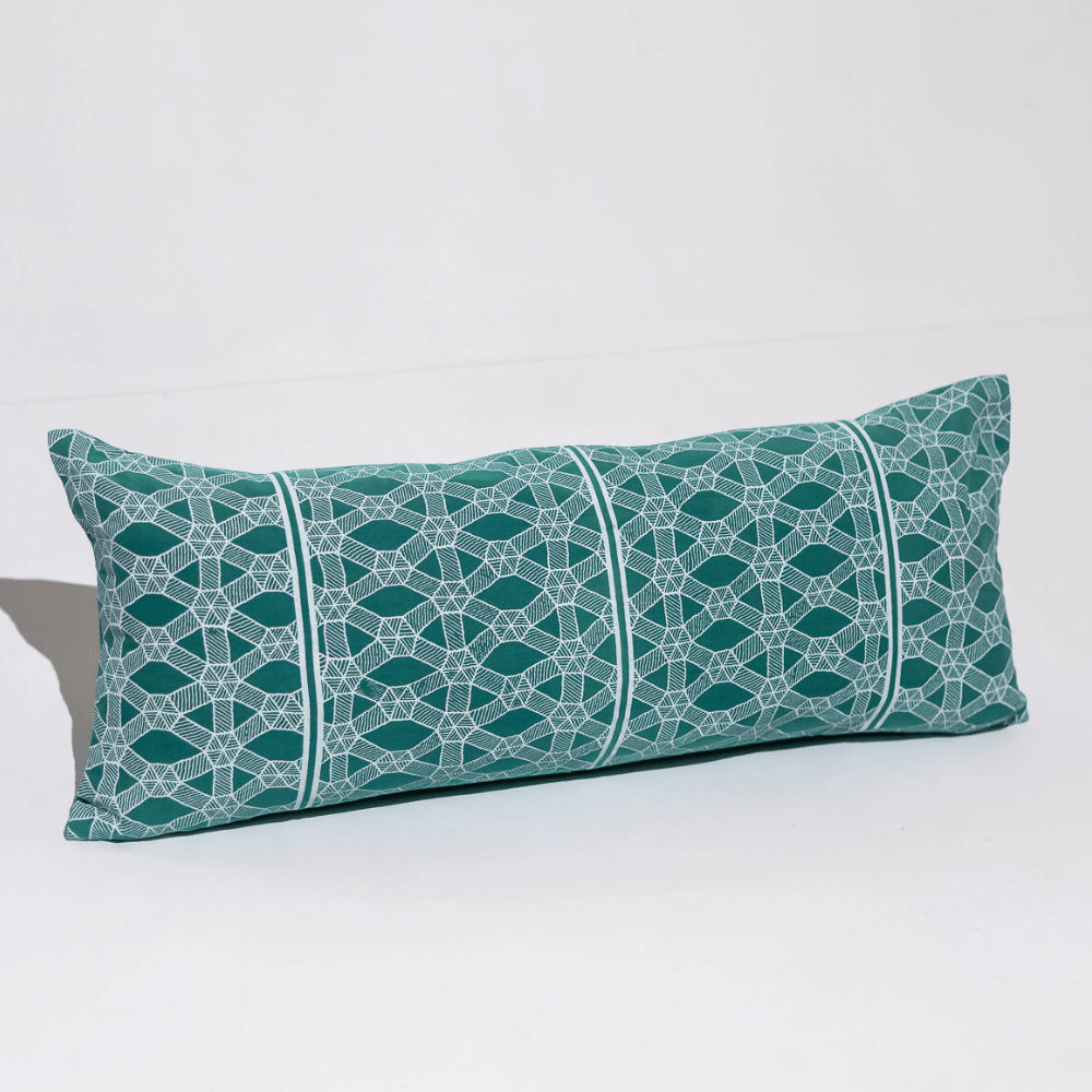 BHD HOME End of Line Kamari Turquoise Long Lumbar Cushion 35 x 90cm