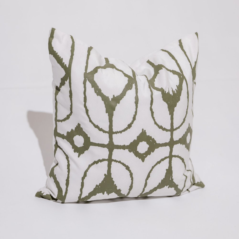BHD HOME End of Line Outdoor Global Inner Ikat Diamond Green Lounge Cushion 55 x 55cm