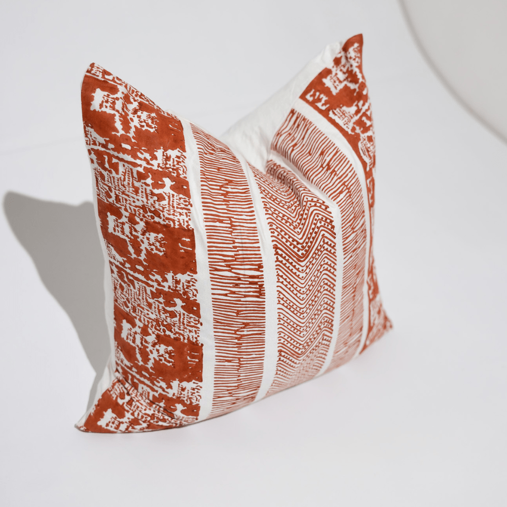 BHD HOME End of Line Ruin Towers Orange Lounge Cushion 55 x 55cm