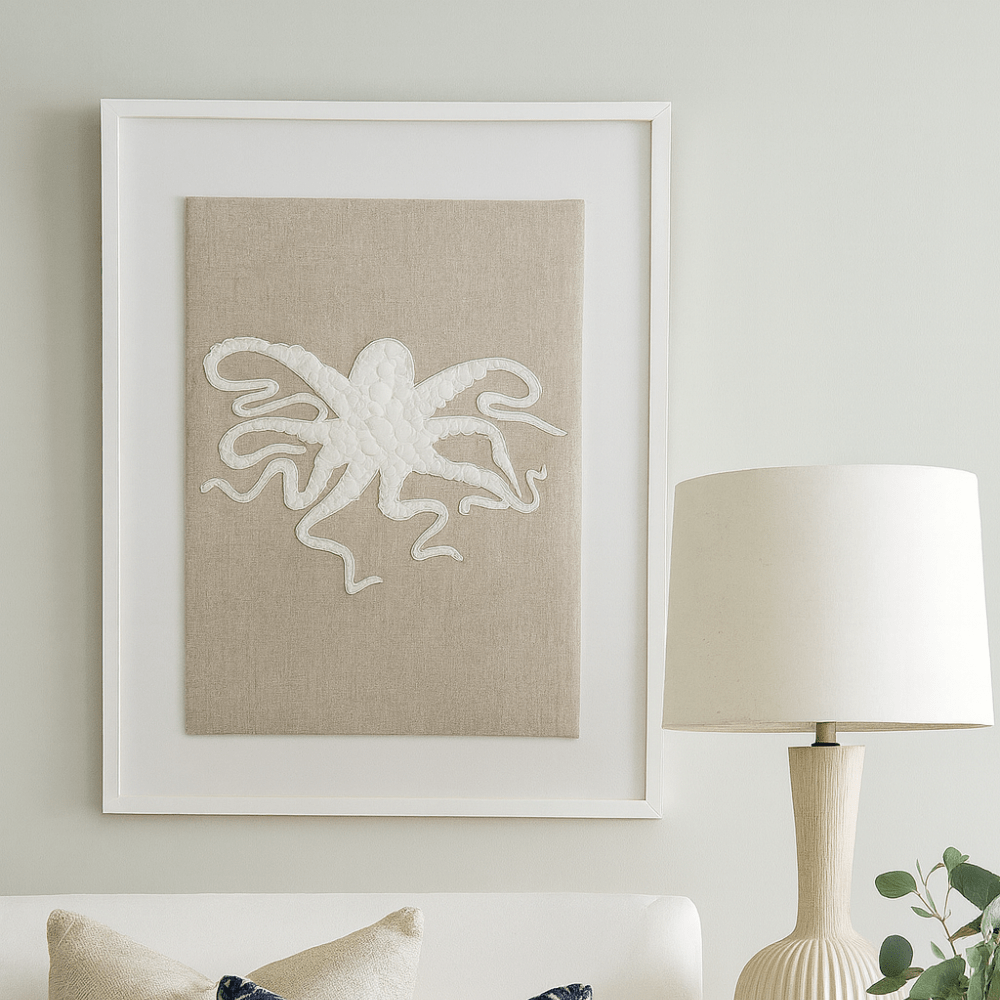 BHD HOME End of Line Sea Octopus Natural Artwork 67 x 85cm
