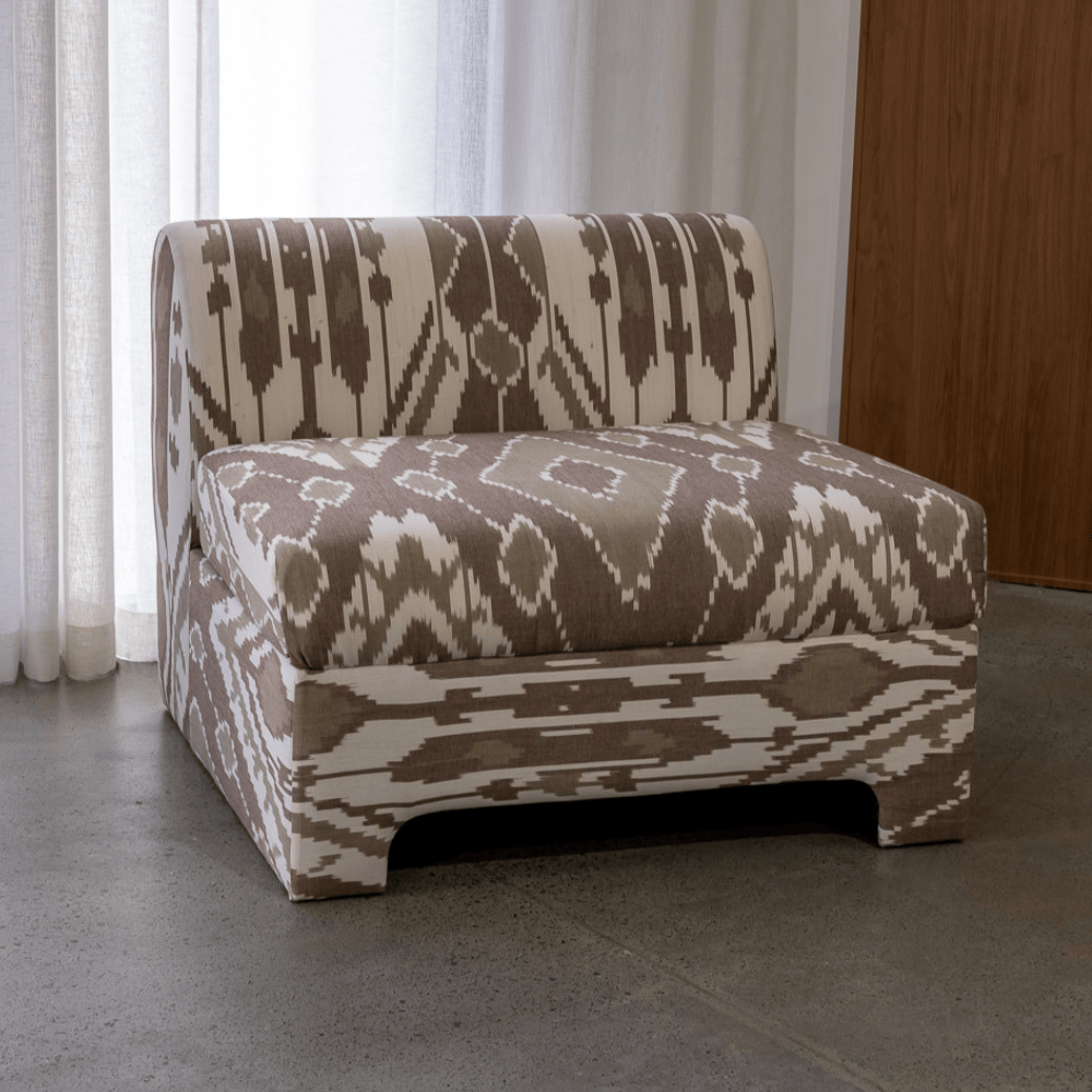 BHD HOME Furniture Cacao Ikat Arc Lounge Chair