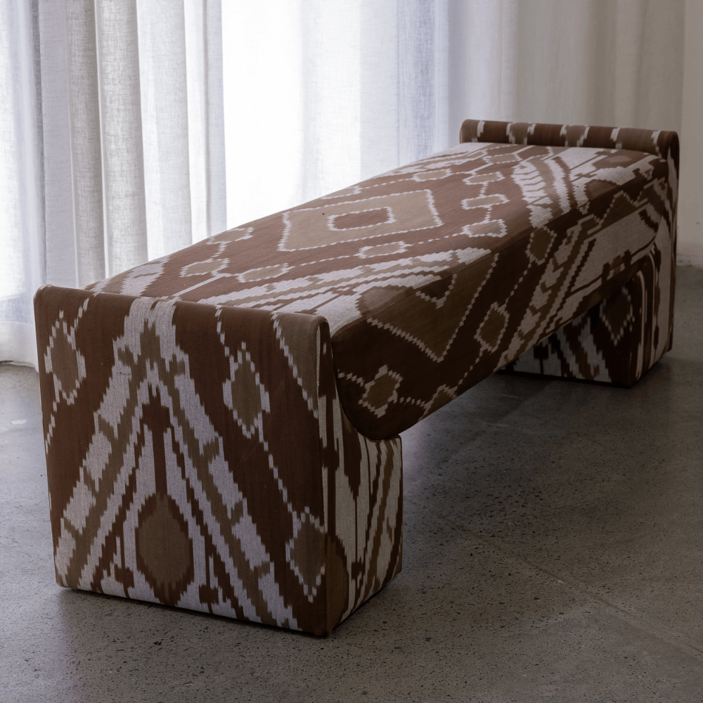 BHD HOME Furniture Cacao Ikat Mondrian Bench