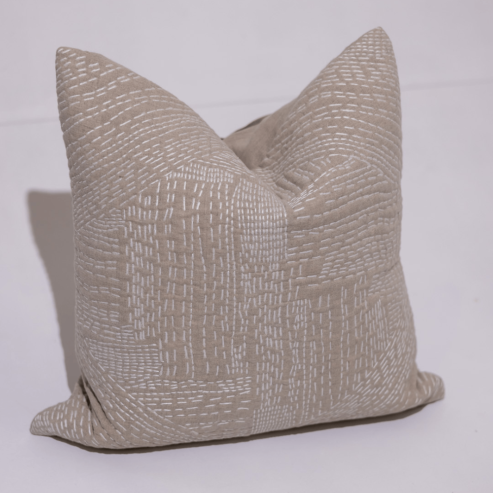 BHD HOME Gudri Corners Natural Lounge Cushion 55 x 55cm