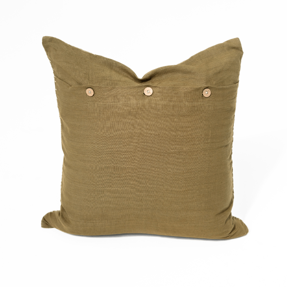 BHD HOME Gudri Corners Olive Lounge Cushion 55 x 55cm