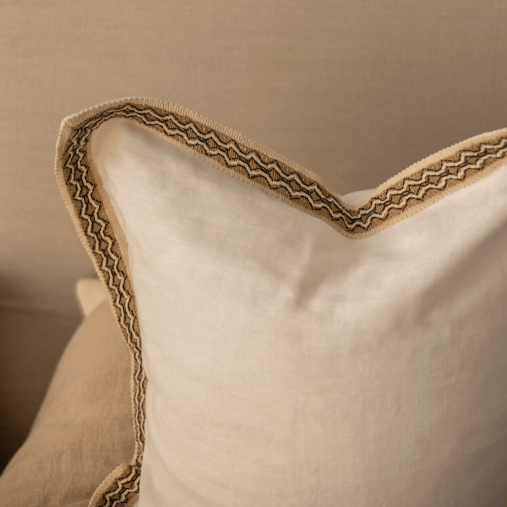 BHD HOME Haven Braid White Euro Cushion 65 x 65cm