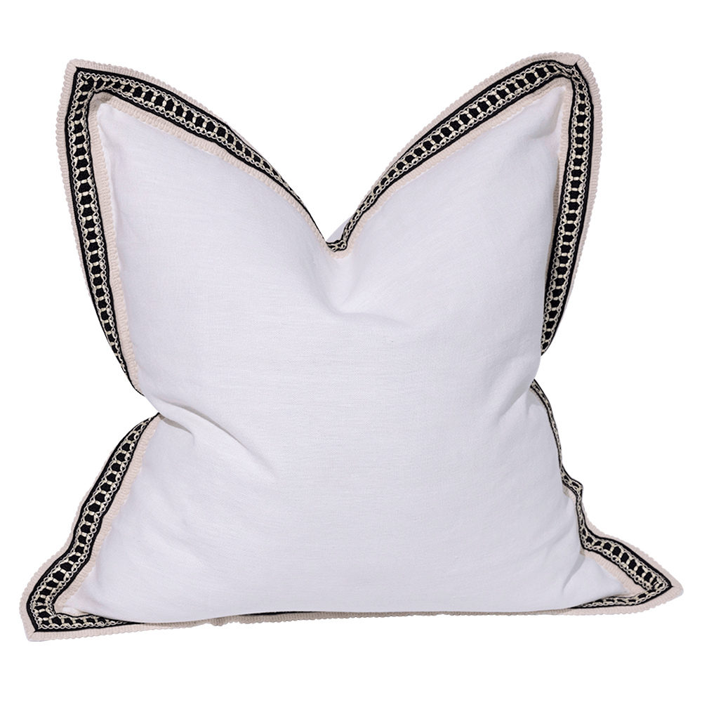 BHD HOME Lincoln Braid White Euro Cushion 65 x 65cm