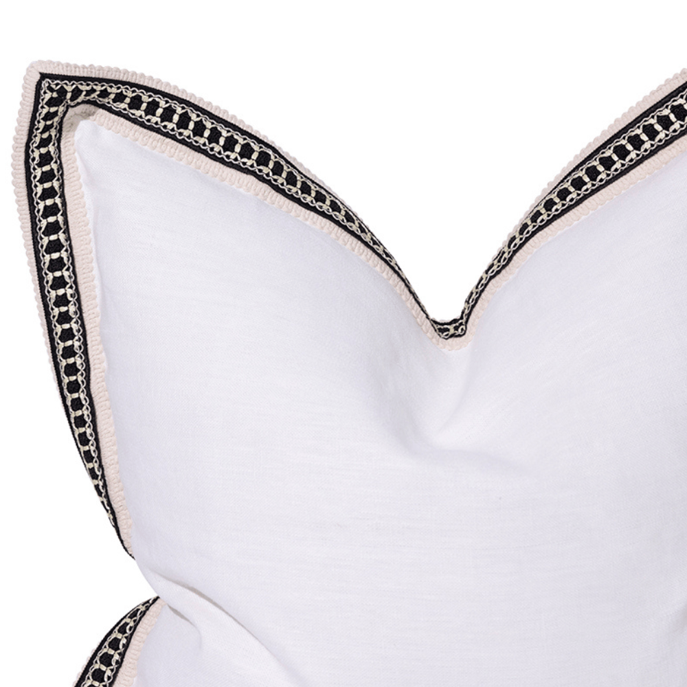 BHD HOME Lincoln Braid White Euro Cushion 65 x 65cm