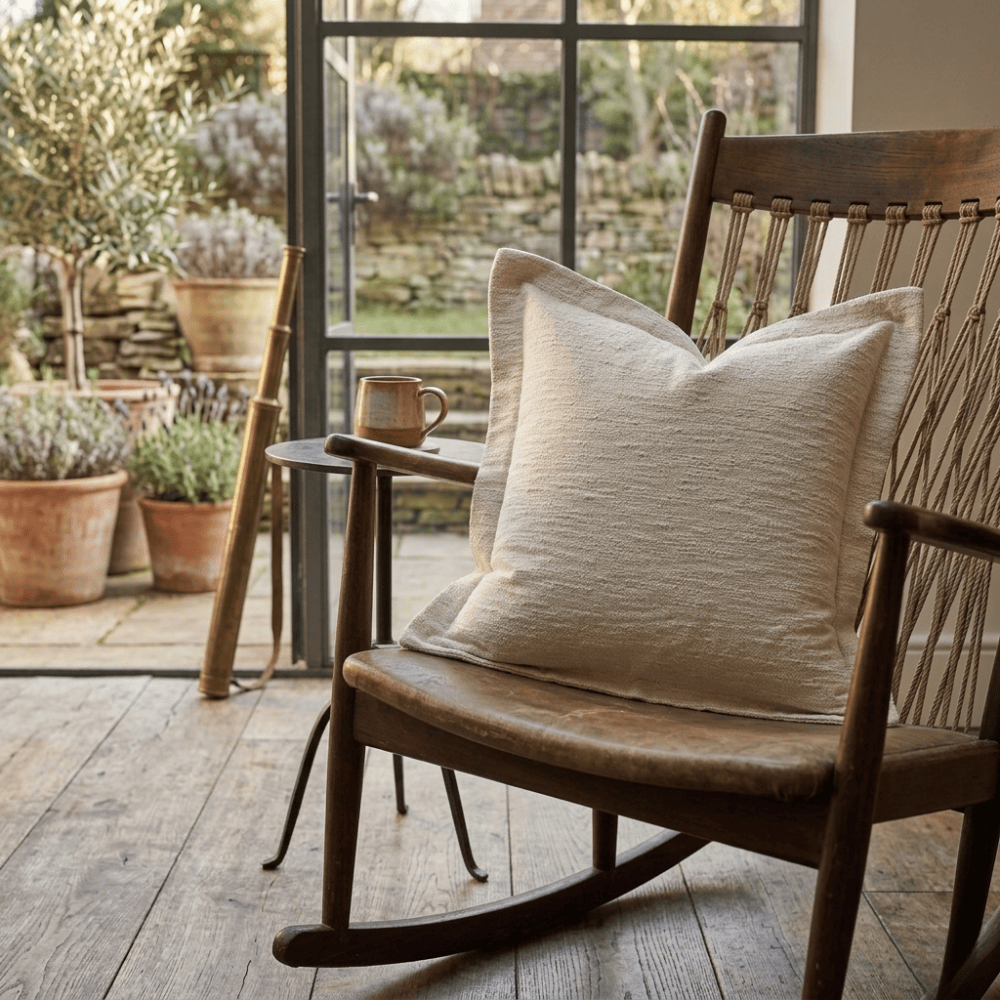BHD HOME Lounge Cushion Cotswold Flange Natural Lounge Cushion 55 x 55cm