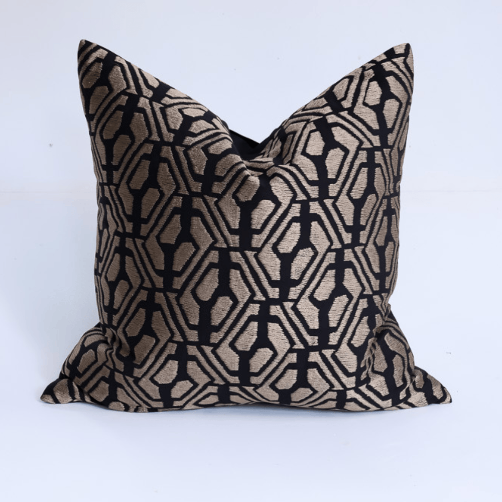 BHD HOME Lounge Cushion Metropolis Bronze Handmade Embroidered Cushion Cover